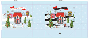 冬日雪景中的温馨小屋