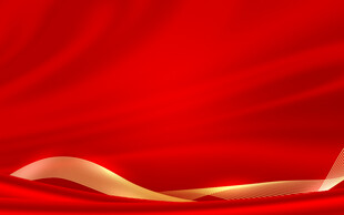 红色绸布飘动画面