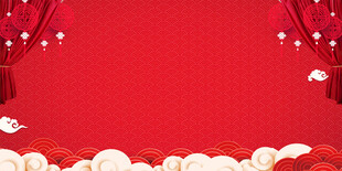 红色节庆背景装饰图