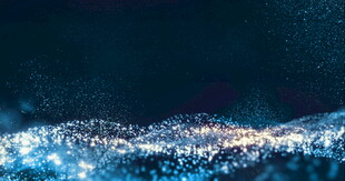 梦幻蓝色粒子流动背景