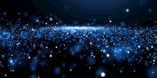 梦幻蓝色粒子星空背景