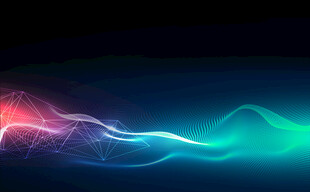 炫彩流动光波背景图