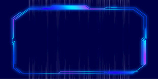 科技感蓝色边框背景图