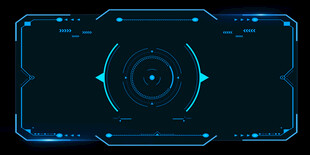 科技感蓝色虚拟操作界面