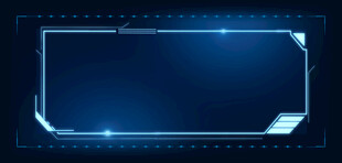 蓝色科技风边框背景