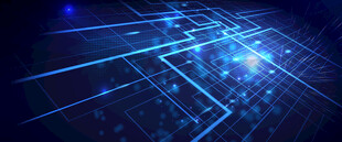 科技感十足的蓝色线条背景
