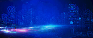 蓝色科技光效背景图