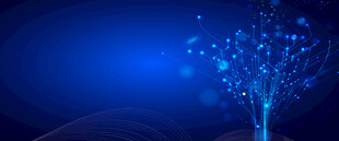 梦幻蓝色科技树背景图