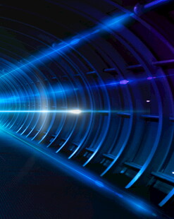 蓝色炫光隧道视觉特效