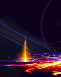 梦幻炫彩激光夜景画面