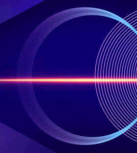 科技感紫色渐变环形光效图