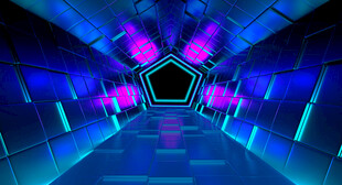 未来感科技隧道空间场景