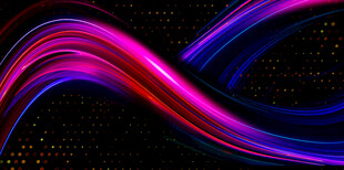 炫彩流动线条抽象背景图