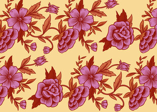 复古花卉图案背景