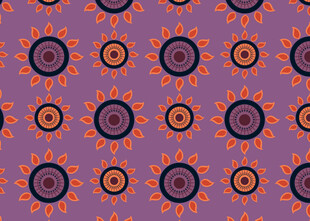 紫色背景圆形图案无缝纹理