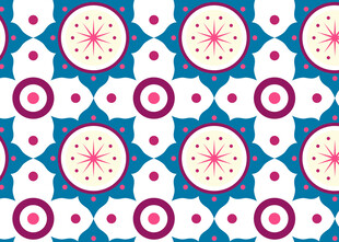 几何花卉图案背景纹理