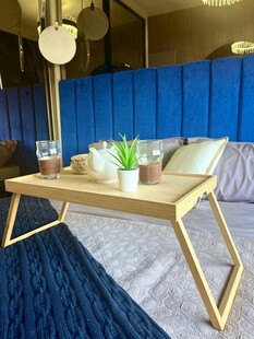 简约木质茶几搭配绿植