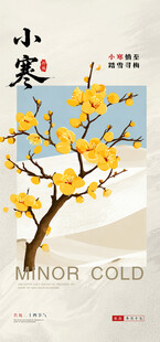 小寒时节绽放的金黄花朵