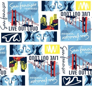 多彩潮流标语图案背景