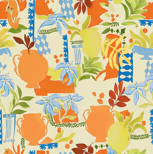 水果花卉图案的多彩背景