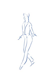 简约线条勾勒的舞蹈姿态