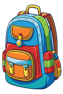 多彩卡通儿童双肩背包