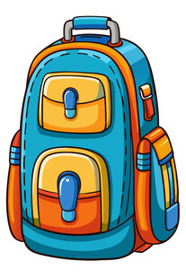 多彩卡通儿童双肩背包