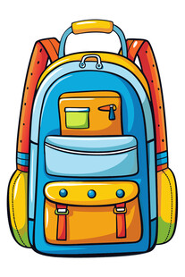 多彩卡通儿童书包