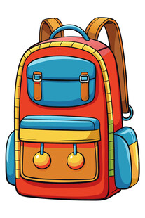 多彩卡通儿童双肩背包