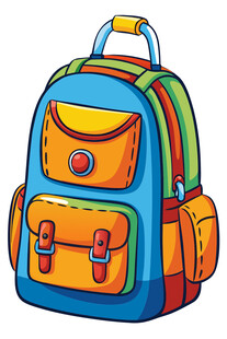 多彩卡通儿童双肩背包