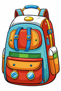 多彩卡通书包