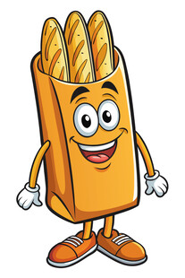 卡通薯条袋形象