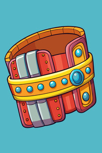 卡通风格皮质装饰手镯