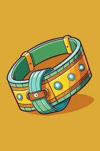 多彩卡通风格宠物项圈