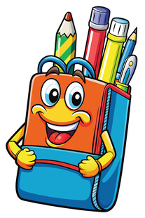 可爱卡通文具袋形象