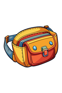 卡通风格多彩斜挎包