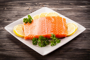 美味三文鱼摆盘