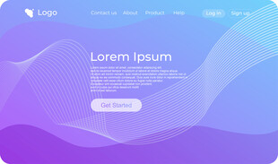 紫色渐变科技风网页界面