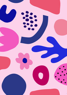 抽象几何花卉图案背景