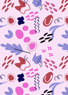 多彩花卉图案背景纹理