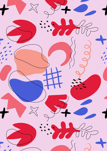 粉色系抽象几何图案背景