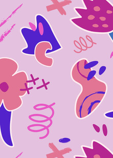 梦幻花卉抽象图案设计