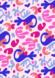 多彩海豚图案无缝背景