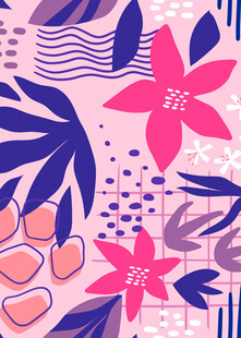粉色系花卉抽象图案背景