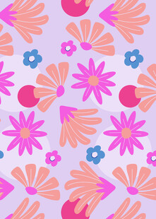 缤纷花卉图案背景设计