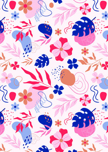 缤纷花卉图案背景设计