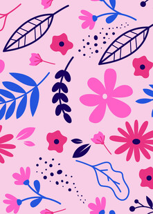 粉色花卉植物图案背景