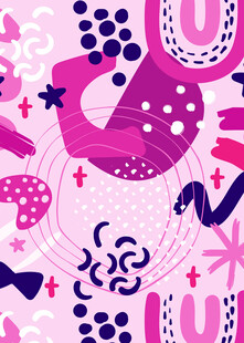 粉色几何抽象图案设计