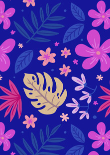 梦幻花卉图案背景