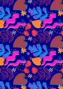 海洋元素几何图案无缝背景